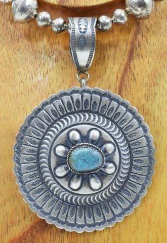 Appraisal: Native American sterling silver pendant Martha Cayatineto Navajo th c