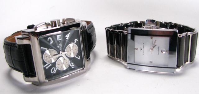 Appraisal: Group of two men's watches including Alain Carnet stainless model