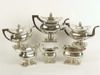 Appraisal: TEA SERVICE - Six piece coin silver tea service consisting