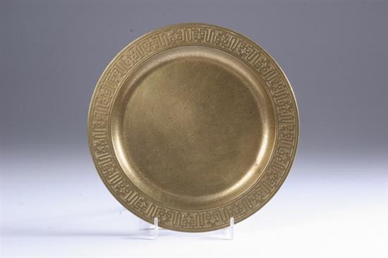 Appraisal: TIFFANY STUDIOS BRONZE DOR PLATE signed Tiffany Studios New York