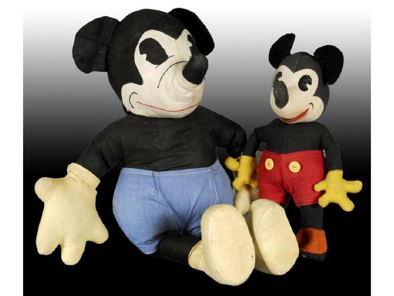 Appraisal: Lot of Cloth Walt Disney Mickey Mouse Dolls Description ''