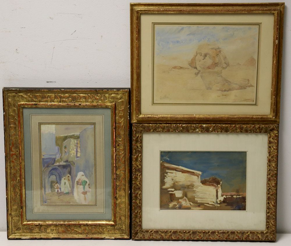 Appraisal: Framed And Signed Watercolors From a Forest Hills storage Street