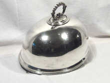 Appraisal: A silver plated meat cover circa cm long