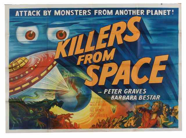 Appraisal: KILLERS FROM SPACE RKO horror starring Peter Graves British quad