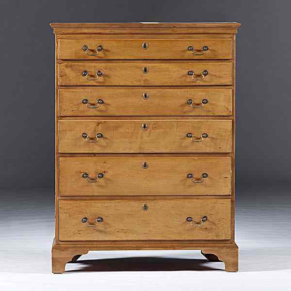 Appraisal: New England Chest of Drawers New England th century A