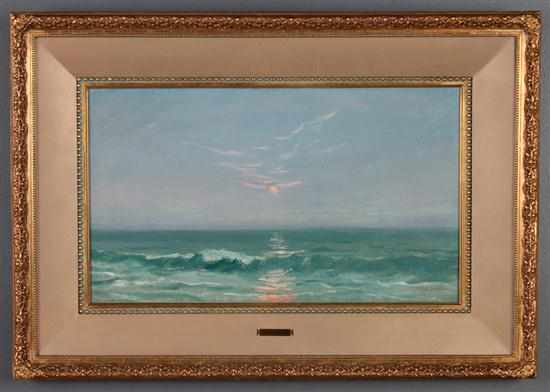 Appraisal: Charles Elmer Langley American th century Sunset Over Ocean oil