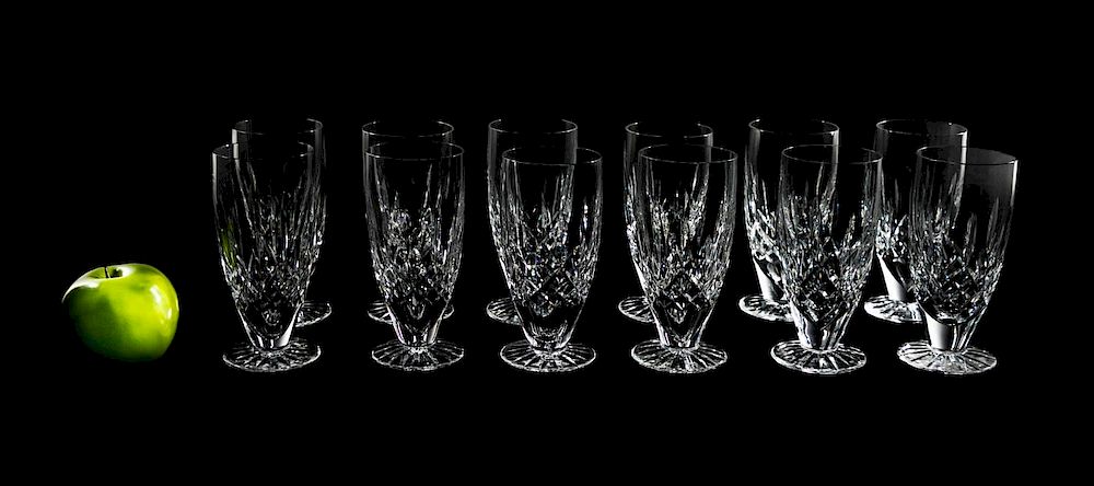 Appraisal: Waterford Crystal Lismore Iced Tea Glasses th century Waterford Crystal