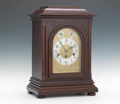 Appraisal: A German Junghans Mahogany Shelf Clock Mahogany case fancy chased