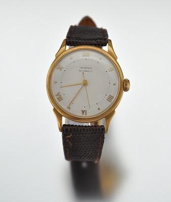 Appraisal: A Gentleman's Vintage Juvenia Wristwatch Gold-plated round case with curved