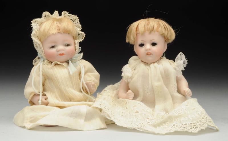 Appraisal: Lot Of All-Bisque Baby Dolls Bye-Lo Baby fully marked on