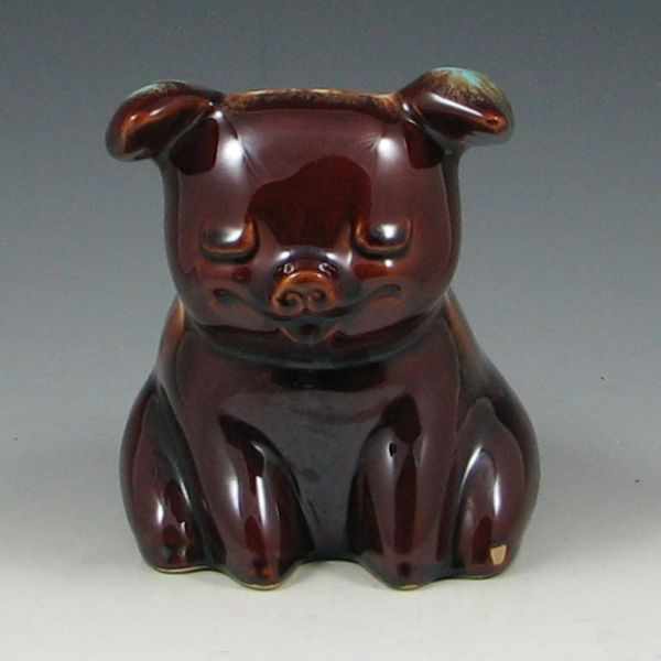 Appraisal: Hull Mirror Brown Piggy Bank marked Hull USA ''h factory