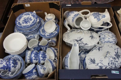 Appraisal: A large Collection of Blue and White Pottery part Dinner