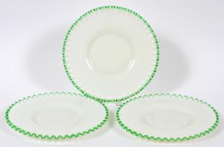 Appraisal: PETIT MILK GLASS PLATES PCS PETIT MILK GLASS PLATES PCS