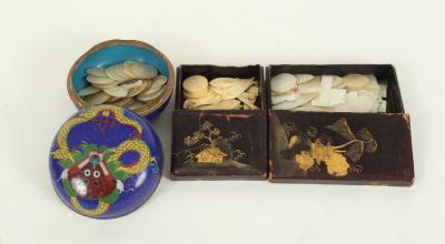 Appraisal: A quantity of Cantonese mother-of-pearl gaming tokens approximately to include