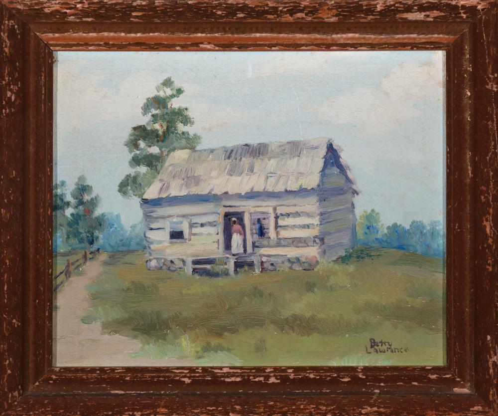 Appraisal: Betty Conway Lawrence American Louisiana - Marsh Cabin with Figure