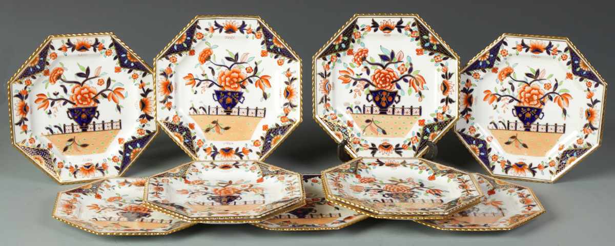 Appraisal: Set of Copland Luncheon Plates Minor wear to gold otherwise