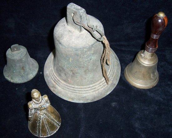 Appraisal: A bronze bell cm high and sundry brass