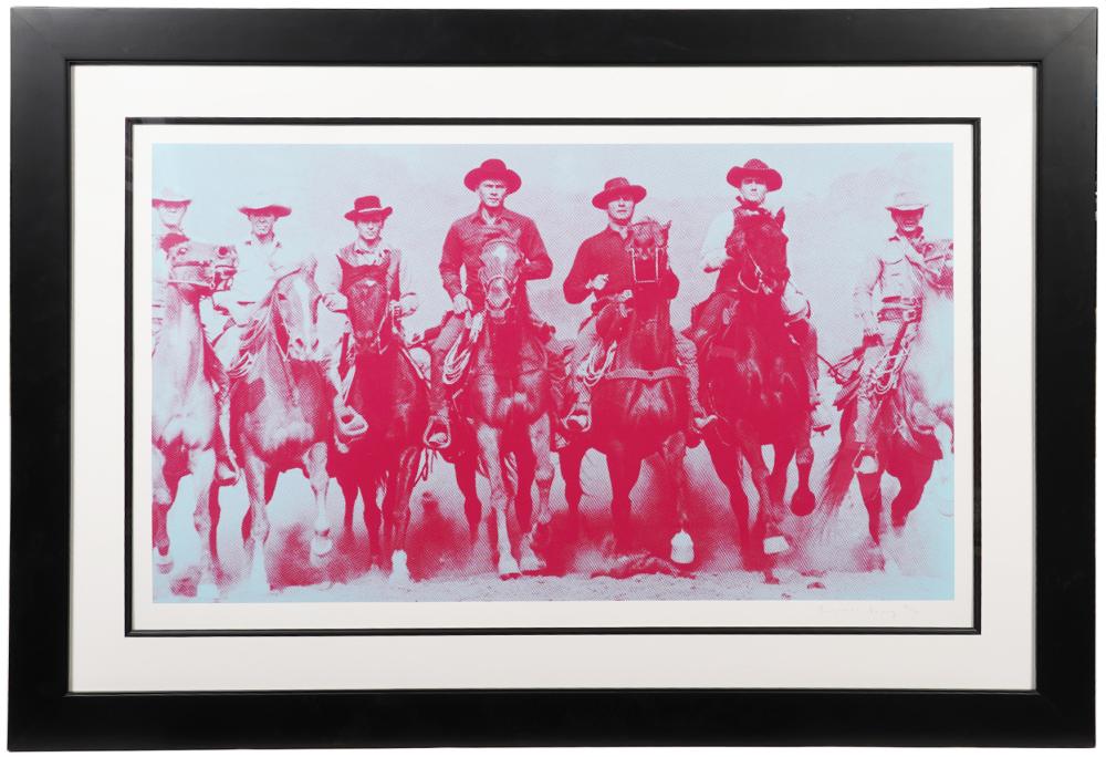 Appraisal: RUSSEL YOUNG 'THE MAGNIFICENT SEVEN' LITHOGRAPHRussell Young U K -