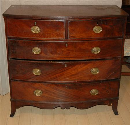 Appraisal: Federal Mahogany Bow Front Chest Estimate -