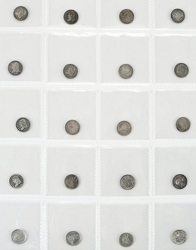 Appraisal: Impressive Run of Half Dimes and Dimes Half Dimes capped