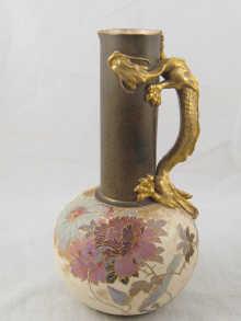 Appraisal: A Doulton Burslem matt glazed dragon handled vase for the