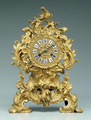 Appraisal: French gilt bronze shelf clock cupid with cymbals enameled face