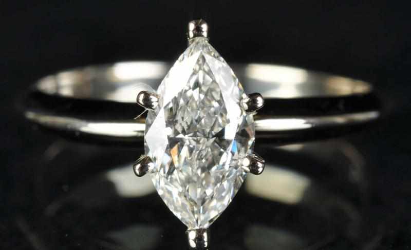 Appraisal: K W Gold Diamond Marquise Ring Description carat VSI clarity