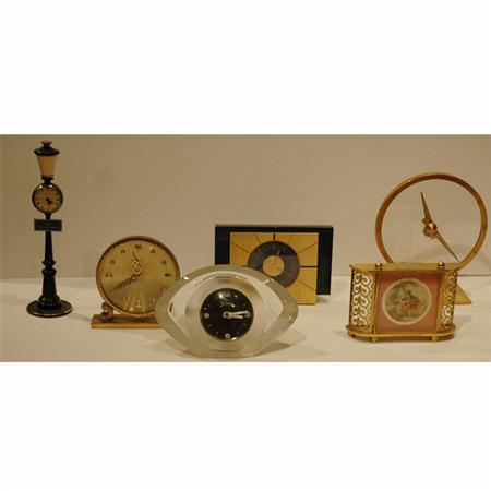 Appraisal: Group of Six Desk Clocks Estimate -