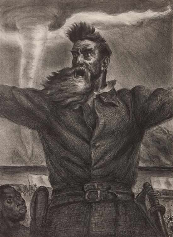 Appraisal: John Steuart Curry American - ''John Brown'' lithograph signed ''John