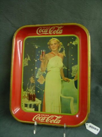 Appraisal: Original Coca-Cola tray Madge Evans very nice condition minimal wear