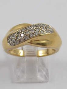 Appraisal: A hallmarked carat gold diamond ring