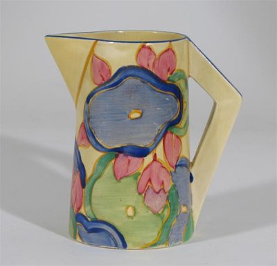 Appraisal: Blue Chintz' a Clarice Cliff Bizarre tall Conical milk jug