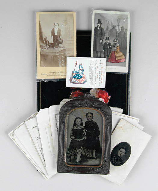 Appraisal: MIXED LOT OF PHOTOGRAPHY ITEMS Gutta percha small frame with