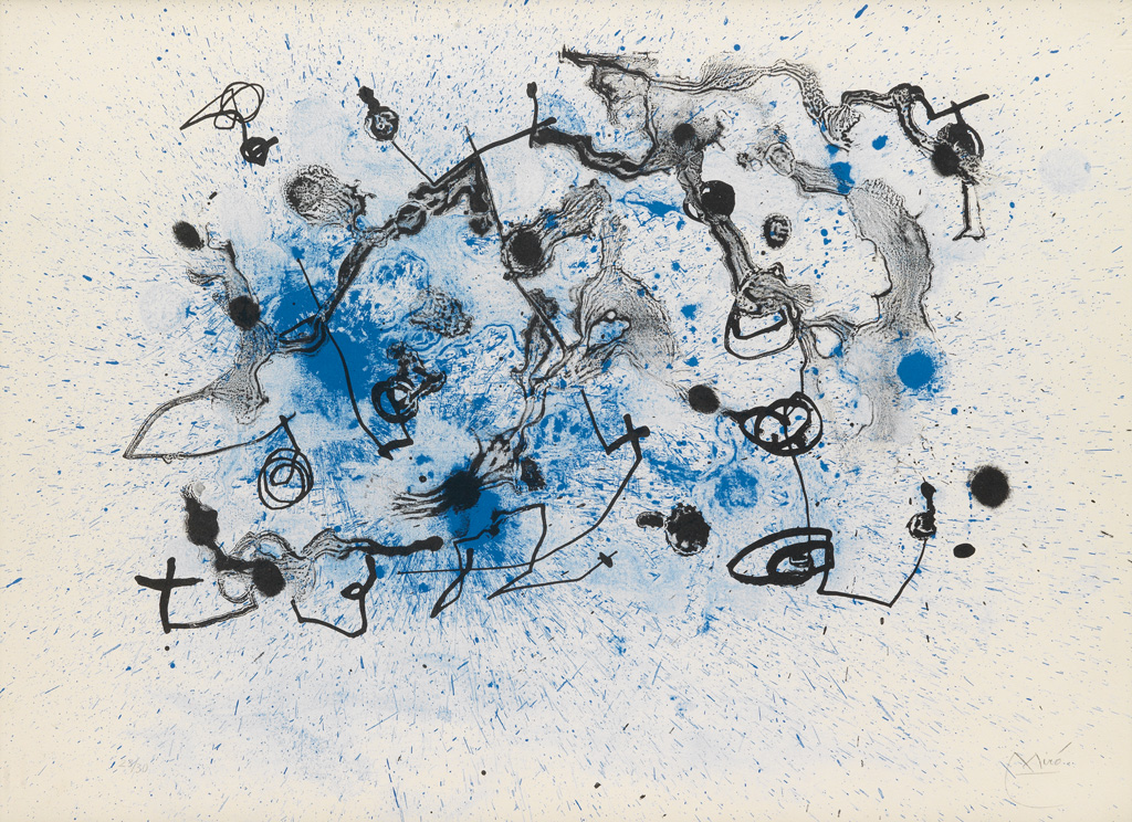 Appraisal: JOAN MIR S rie II bleu Color lithograph x mm