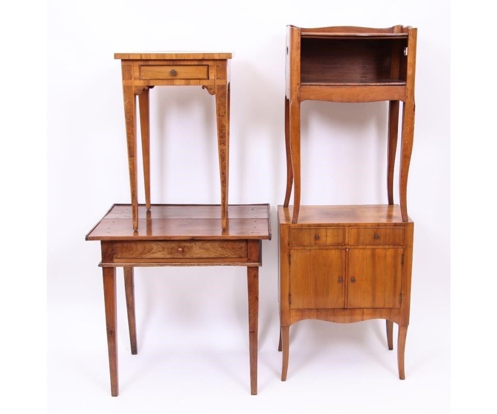 Appraisal: Four pieces of furniture to include an Italian one-drawer stand