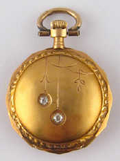 Appraisal: A European carat gold cased full hunter Lady's fob watch