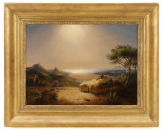 Appraisal: Francois Edme Ricois Seaside Landscape Oil Fran ois Edme Ricois