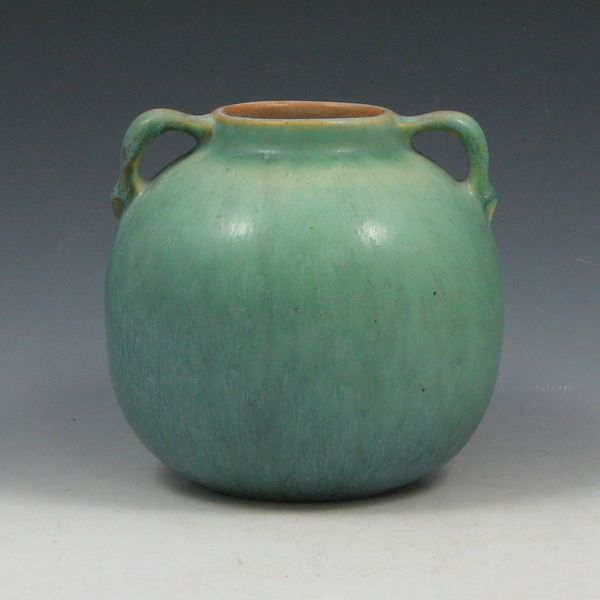 Appraisal: Roseville Earlam - double handed vase in beige green and