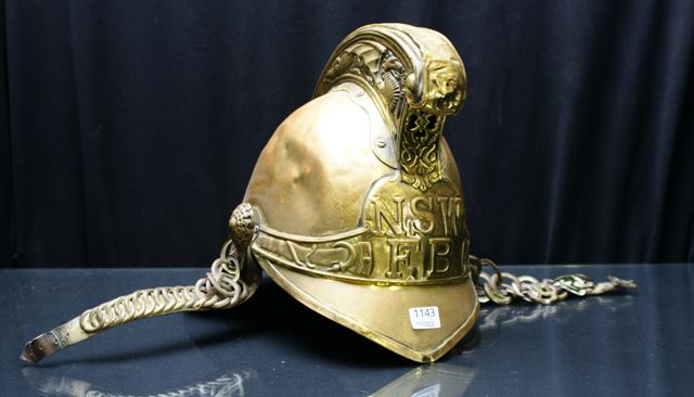 Appraisal: A brass 's NSW Fire Brigade helmet