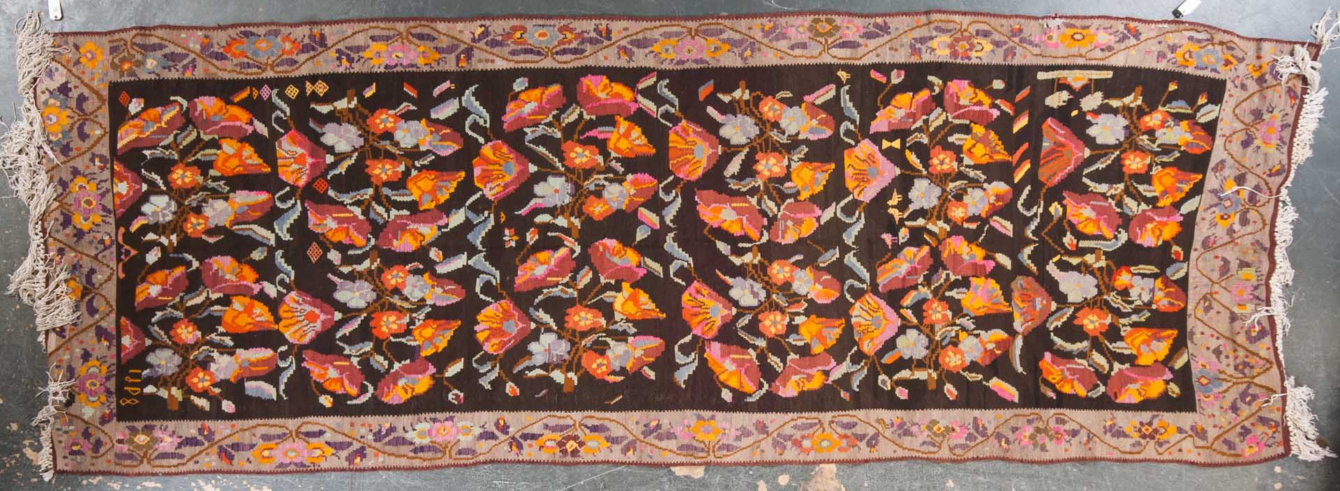 Appraisal: Unusual Bessarabian Kelim rug approx x Turkey circa