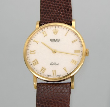 Appraisal: A Gentleman's k Gold Rolex Cellini Wristwatch Anniversary Edition Round