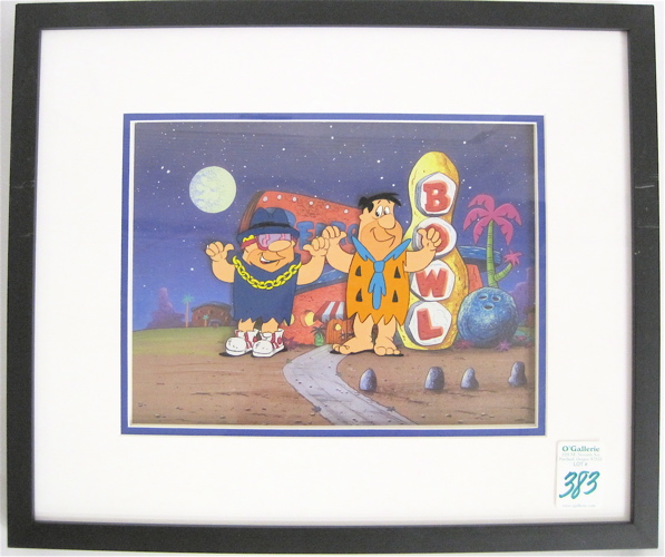 Appraisal: AN ORIGINAL GOUACHE ON CELLULOID production animation cel a field