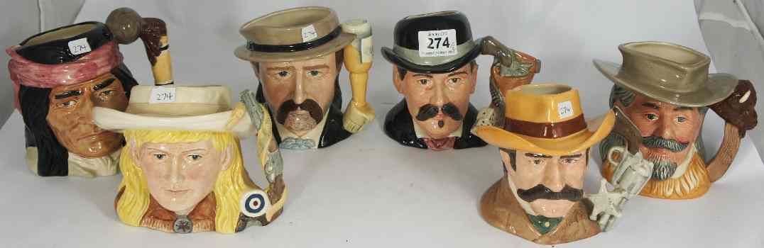 Appraisal: Royal Doulton Mid Sized Character Jugs from the Wild West