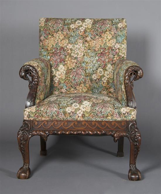 Appraisal: A Chippendale Style Carved Mahogany Armchair Height inches