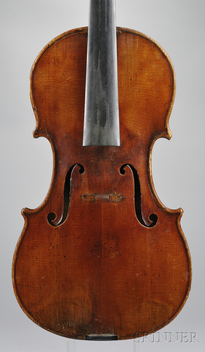 Appraisal: French Violin c Probably Derazey Workshop labeled ALEXANDRE D ESPINE