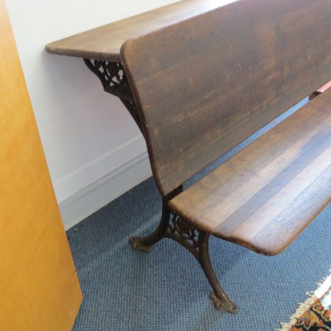 Appraisal: Antique School Seat Desk charming