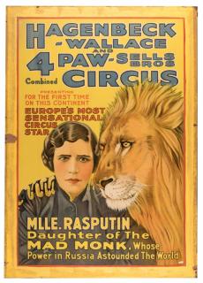 Appraisal: Hagenbeck-Wallace and Forepaugh-Sells Combined Circus Mlle Rasputin Daughter of the