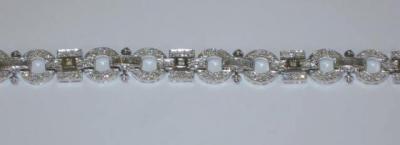 Appraisal: A DIAMOND BRACELET having circular and squared ct white gold