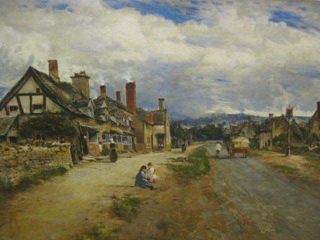 Appraisal: Willaim E Harris Oil English countryside Signed and dated listed