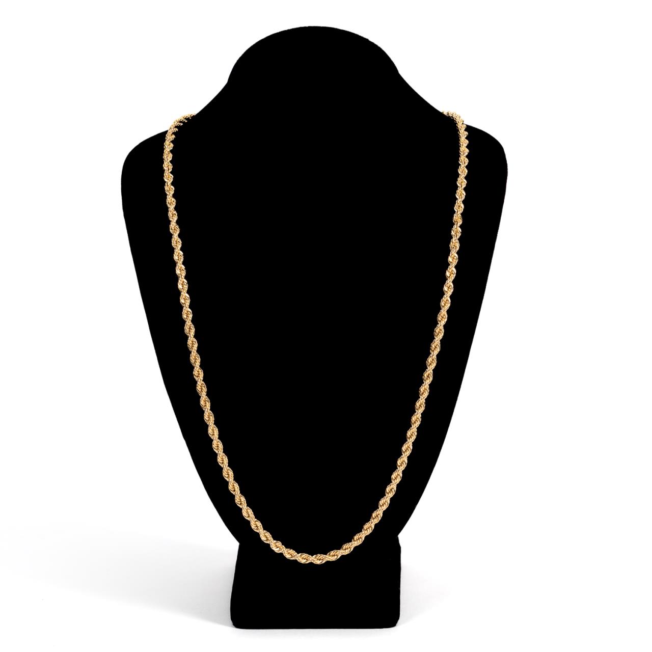 Appraisal: K YELLOW GOLD ROPE CHAIN NECKLACE Heavy k yellow gold